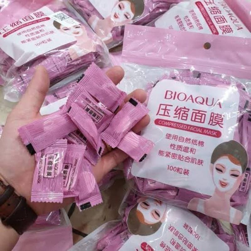 Medan Termurah Original Masker wajah Candy mask compressed mask