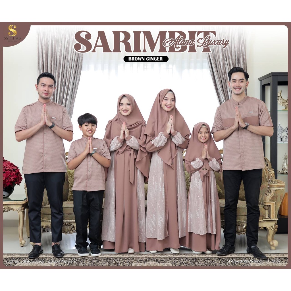 SARIMBIT SS HIJAB ALANA LUXURY BROWN GINGER