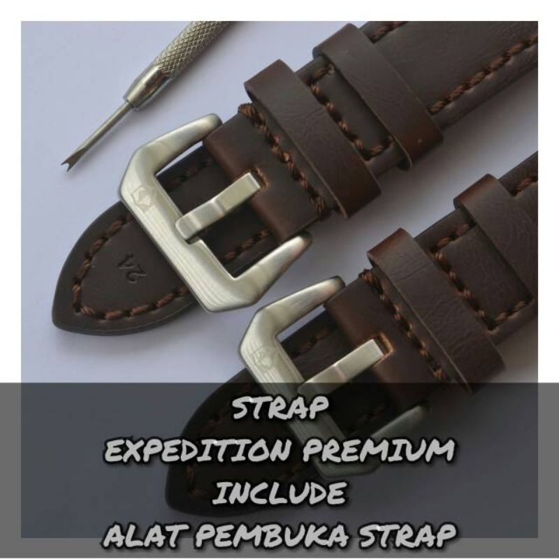 Strap tali jam tangan expedition Coklat paket lengkap