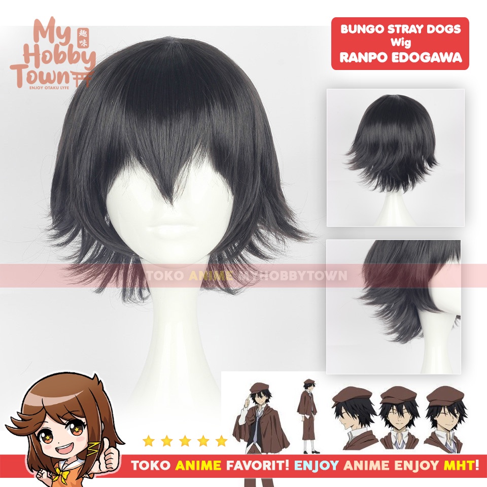 Rambut Palsu Wig Cosplay Anime Bungou Stray Dogs : Edogawa Ranpo