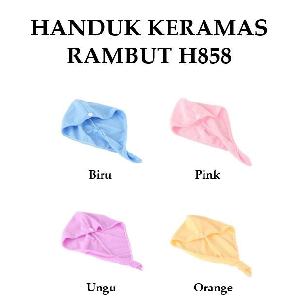 Handuk Keramas Rambut Cepat Kering Bahan Microfiber Import