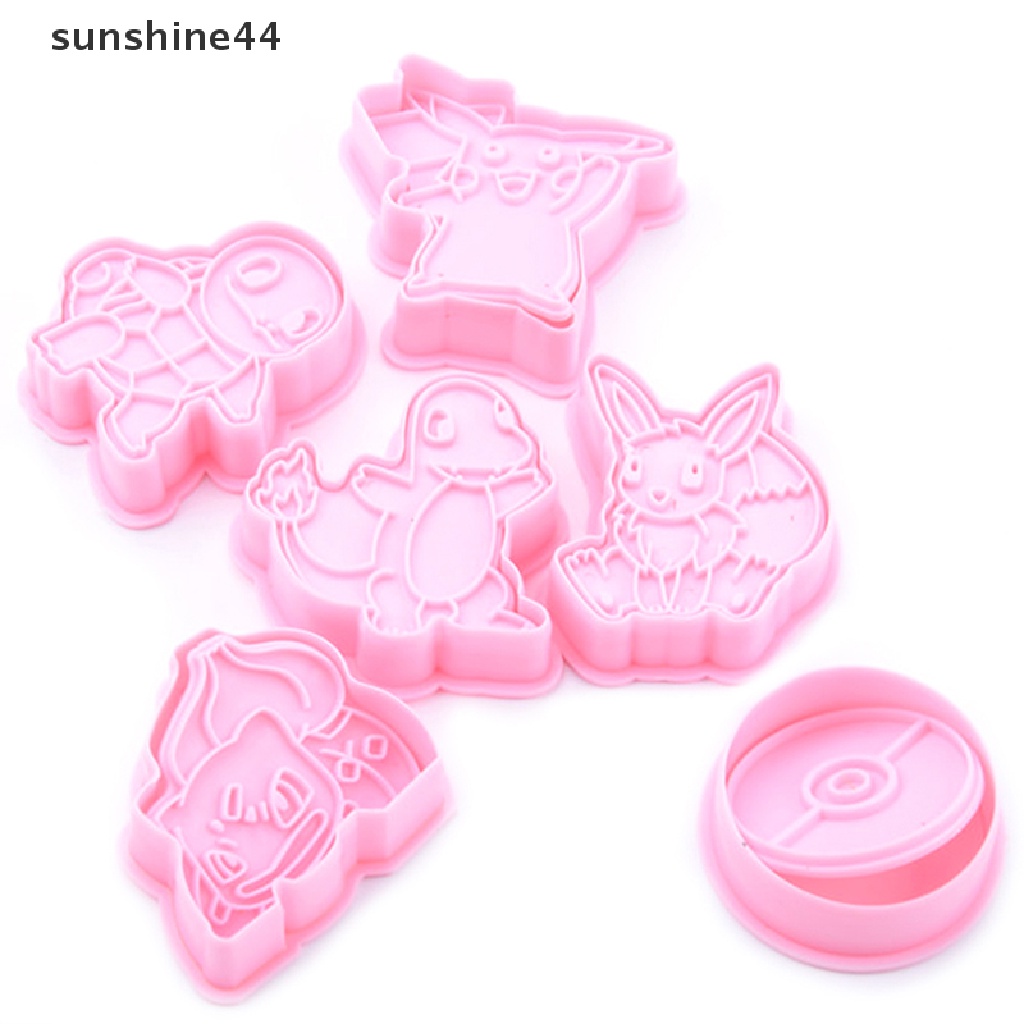 Sunshine 6 set Cetakan Biskuit / Kue Bentuk Kartun elf Bahan Plastik