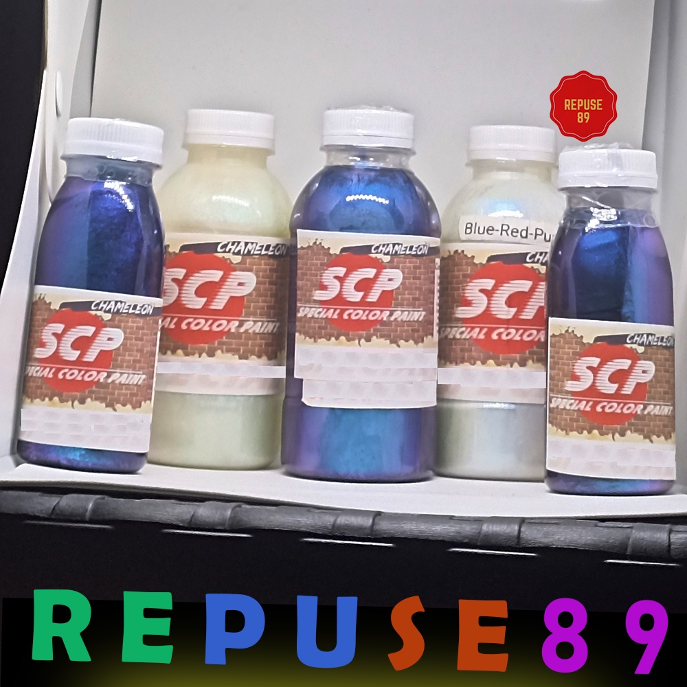 CAT BUNGLON BLUE GREEN PURPLE VARIAN 1 LITER PAKET HEMAT Cat Body Motor/Mobil/Helm Fullface/Velg War