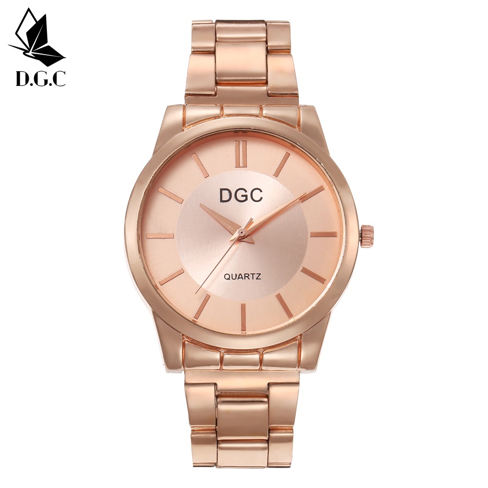 D.G.C Cod Jam Tangan Couple Strap Rantai Stel Terbaru Pria Wanita Analog Quartz C100