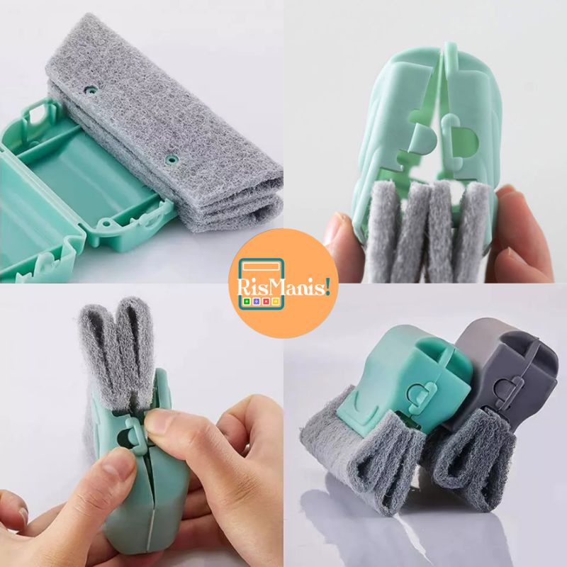 SCOURING PAD REFILL - 1 pcs Sabut Gosok Isi Ulang Serabut Cuci Piring Spons Fiber Sikat Pembersih Celah Kecil Sudut Jendela Sela Sempit