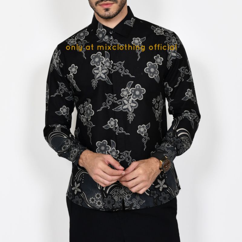 MEN SALE BATIK PRIA SLIM FIT LENGAN PANJANG BATIK PRIA SLIMFIT LBL 339