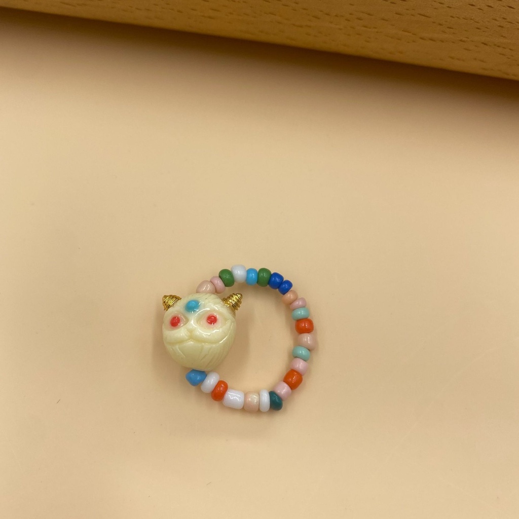 Cincin Elastis Bentuk Monster Kecil Lucu Warna-Warni