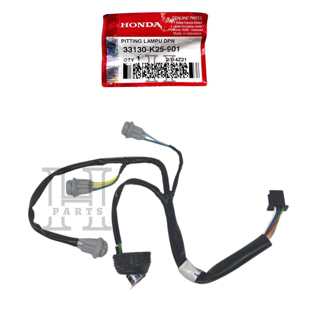 PITING PITTING LAMPU DEPAN KABEL SOKET REFLEKTOR SOCKET COMP HEADLIGHT BEAT FI 33130-K25-901 ASLI ORIGINAL AHM HGP HONDA