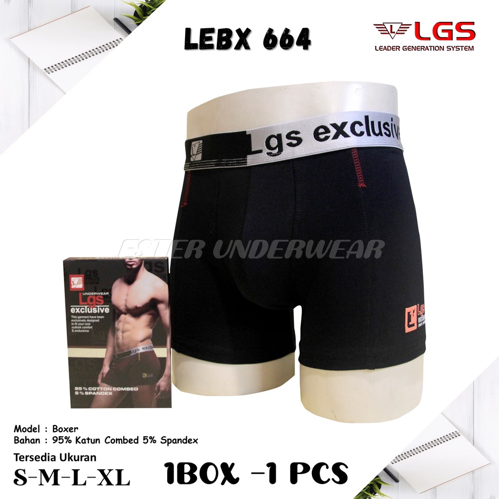 CELANA BOXER PRIA LGS 664 ISI 1 Pcs |CELANA LGS EXCLUSIVE