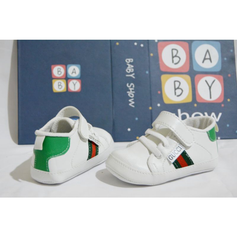 sepatu bayi pre walker bayi unisex sepatu bayi gendong dan belajar jalan unisex GG ace lowtop