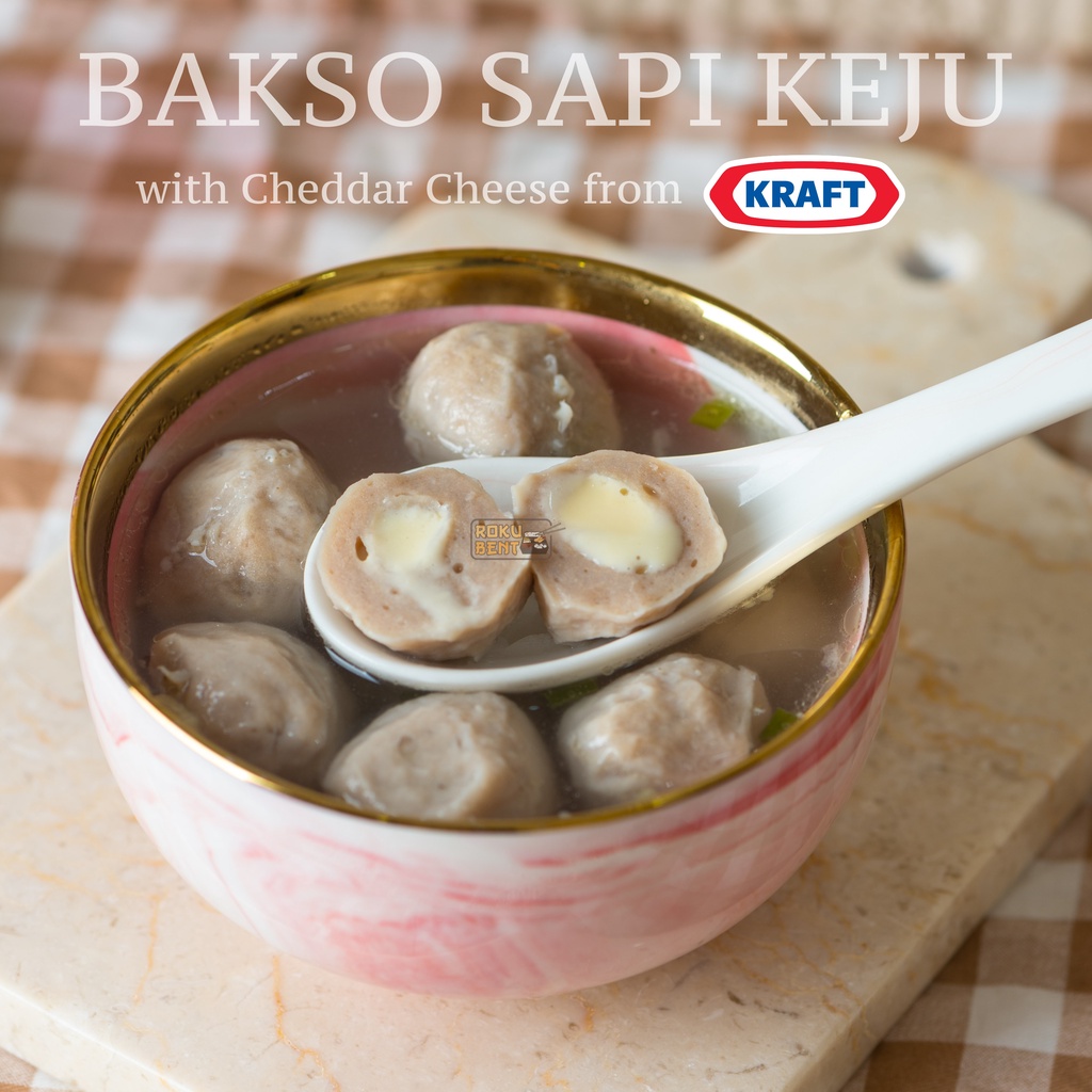 Bakso Sapi Keju 10 Pcs Roku Bento - Homemade Baso Tanpa MSG Menu Bekal MPASI