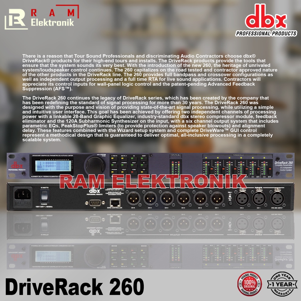 Speaker Management DriverRack Driver Rack DBX 260 / DBX260 ORIGINAL