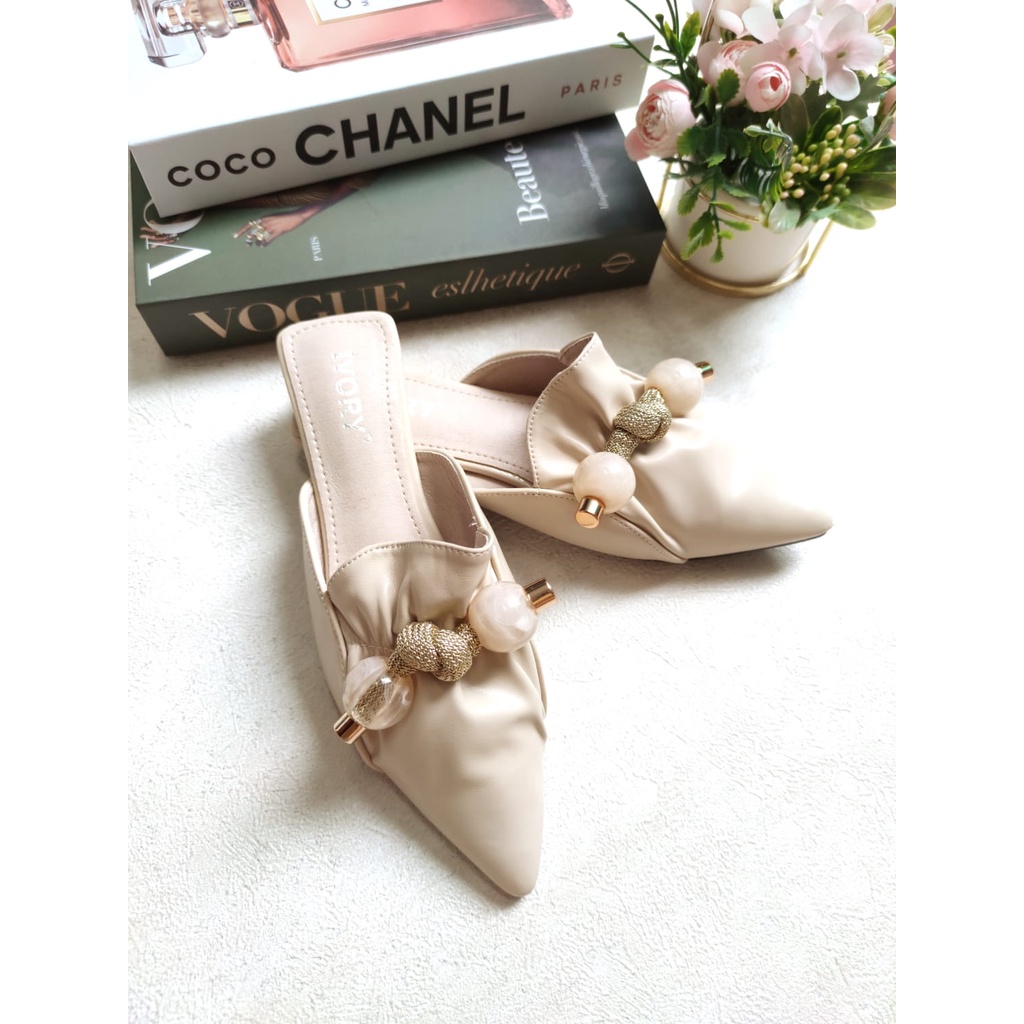 IVORY Sepatu Mules Flat Wanita MU780-23