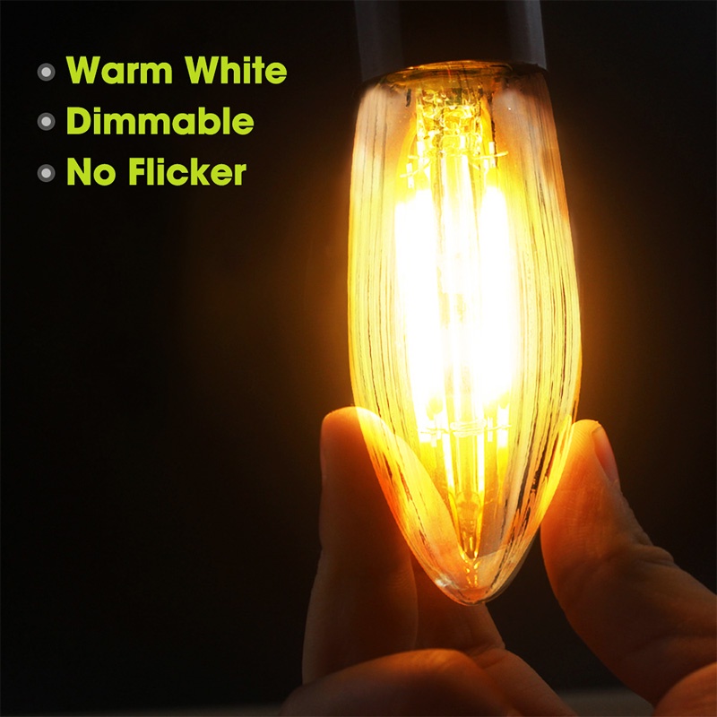 10pcs Lampu Bohlam LED E10 10 V-55V Power Saving Warna Warm White Untuk Dekorasi Natal / Tahun Baru