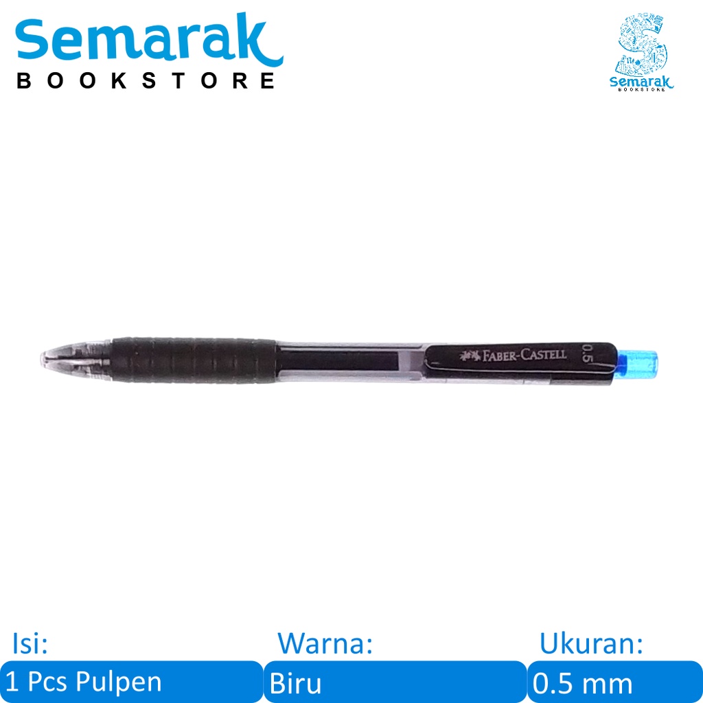 

Faber Castell Fast Gel Z Ballpoint Pulpen Cetek 0.5 - Biru