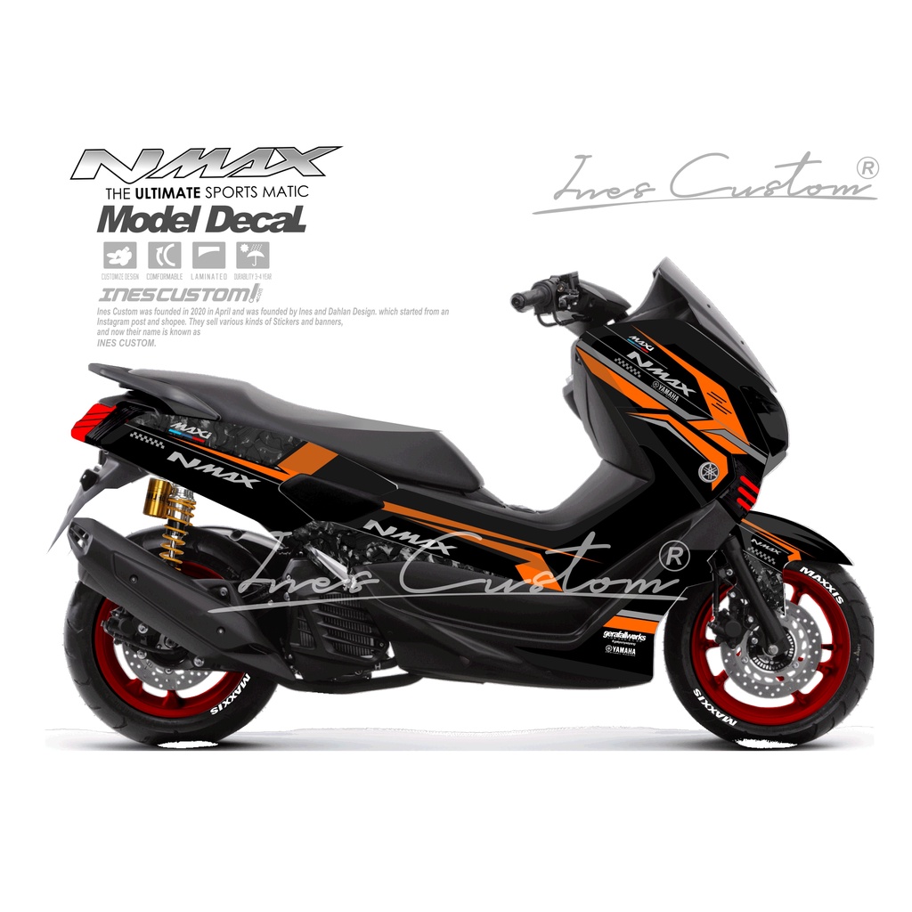 DECAL NMAX STIKER NMAX STRIP SIMPLE F1