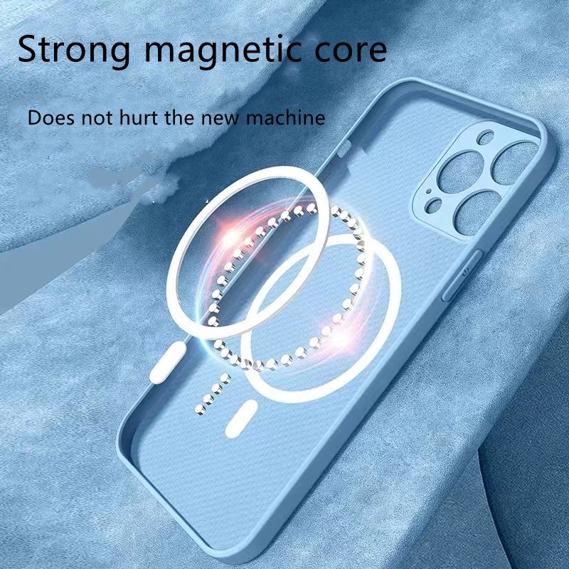 Hard Case Magnetik Wireless Charging Logo Untuk iPhone 14 13 12 11 Pro Max 14pro Max