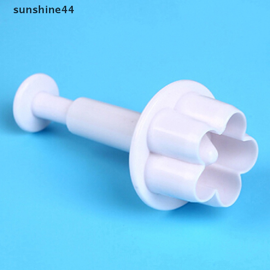 Sunshine 4Pcs / set Cetakan Kue / Biskuit Bentuk Bunga 3D DIY