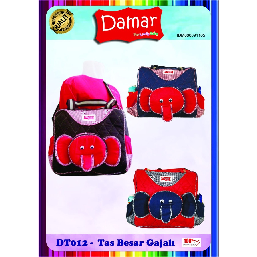 Tas Perlengkapan Bayi Damar Sedang Gajah - DT012 / Tas Bayi / Tas Pakaian Bayi