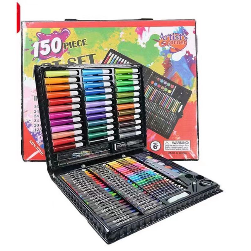 

(HM)-Art Set Crayon 150pcs Alat Melukis Mengambar dan Mewarnai Pensil Warna