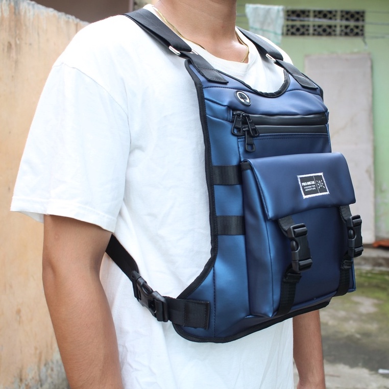 Tas Pria Simpel Tas Dada Tactical Ring Bag Outdoor Rompi Tas Selempang Dada Anti Air POLO AMSTAR