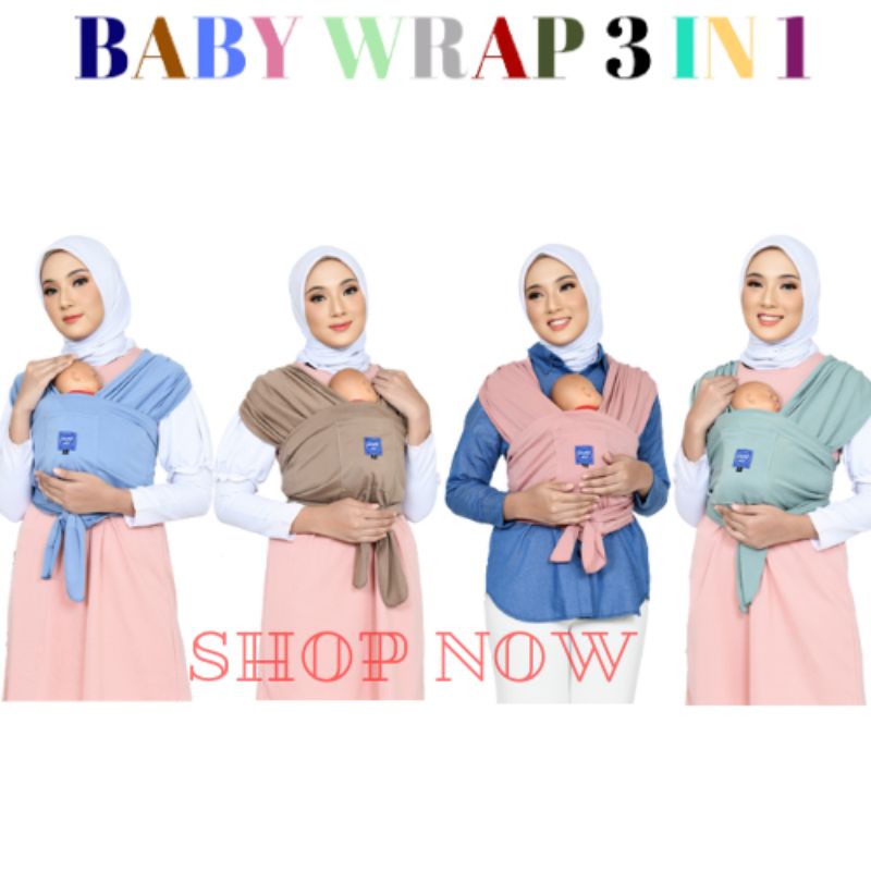 Gendongan Bayi Depan Samping M Shape 3in 1 Newborn Gendongan Baby Wrap Instan Original