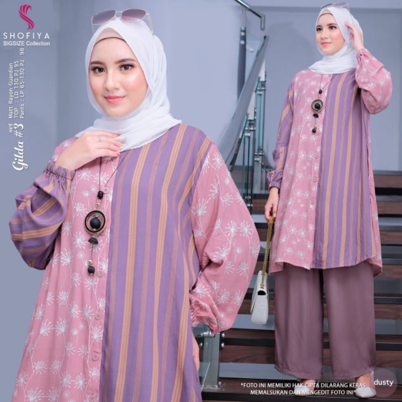 Gilda One Set Tunik+Kulot jumbo best seller Matt Rayon Guardian