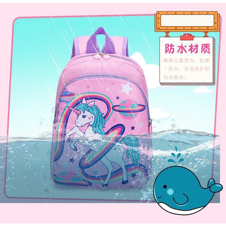 Tas Anak Ransel PAUD TK Perempuan Cewek Karakter Unicorn Kuda Poni 16