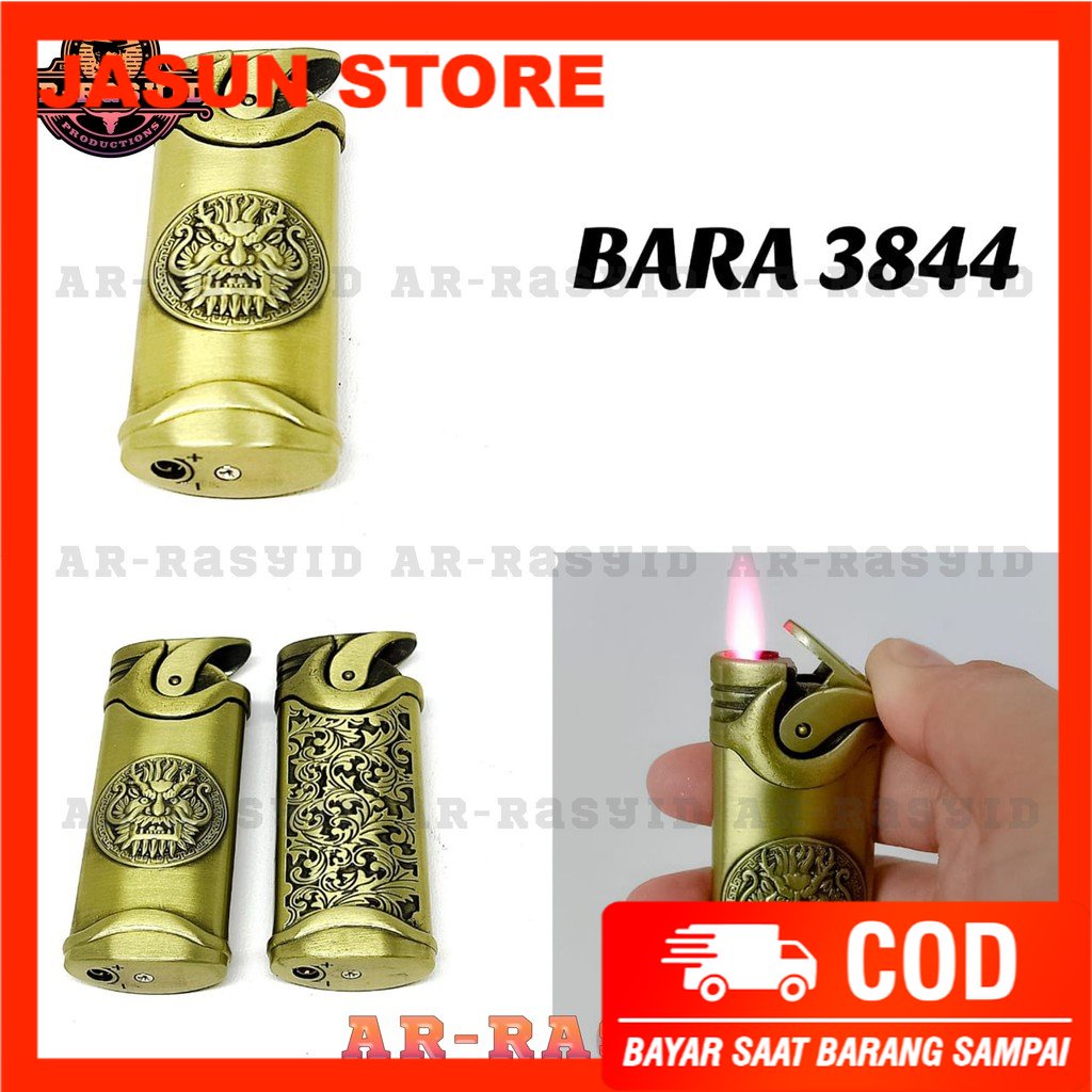 Bisa COD! Korek Api Bara Gas Motif Timbul Batik Ornamen 3844