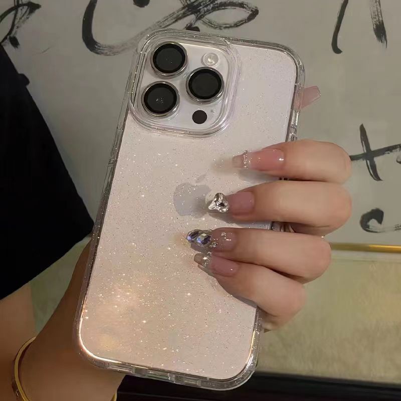 Case Glitter Sparkly Untuk iPhone 14 Pro max 13 12 11 Pro max 6 7 8 Plus SE 2020