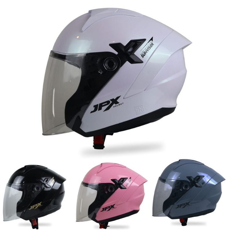 Jual Helm Jpx Nova X Solid Glasses Fit Ready Slot Intercom Shopee Indonesia