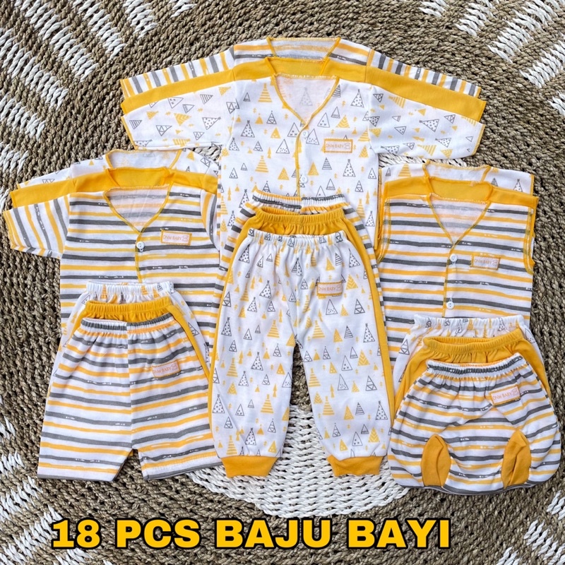 PROMO 7.7 18 Pcs Baju Bayi Celana Bayi Setelan Bayi Baju Bayi Newborn Baju Bayi Baru Lahir Atasan Bayi Baju Bayi Murah Baju Bayi Lucu Baju Bayi Seri Salem DNW BABY