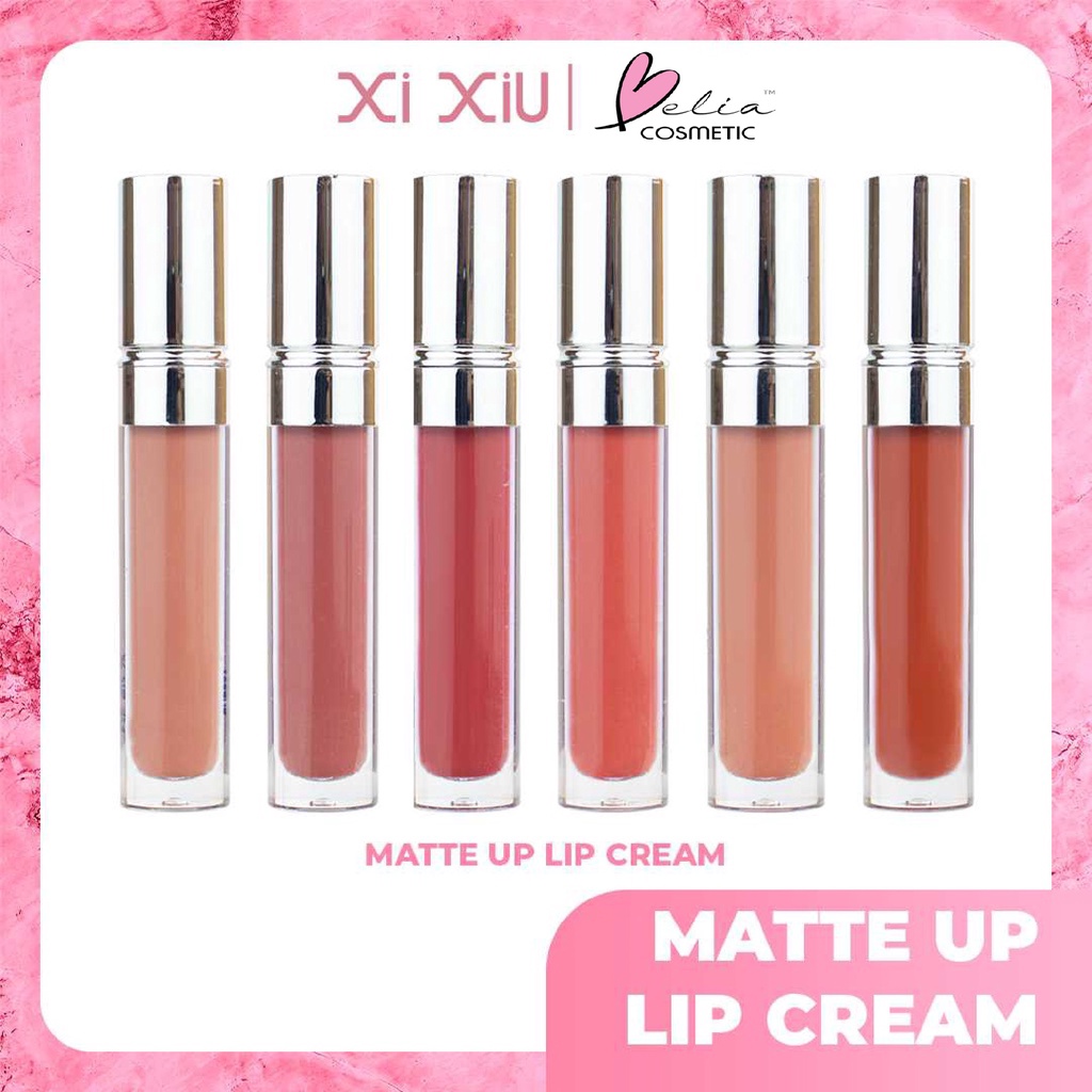 ❤ BELIA ❤ XI XIU Matte Up Lip Cream 5g | Pigmented | Lip Cream Matte with Vitamin E and Jajoba Oil | Lip Cream Longlasting | BPOM