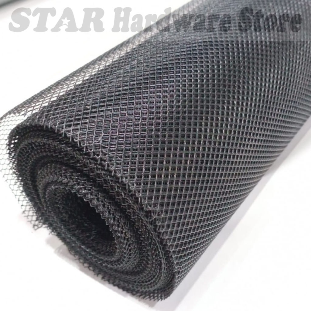 Ram Kawat Nyamuk Parabola Baja Galvanis Warna Hitam Lebar 100 cm per Meter