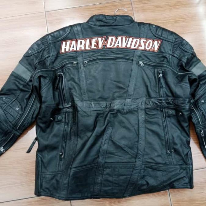 JAKET KULIT ASLI HARLEY DAVIDSON SIZE 2XL FRG8464FD