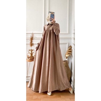 TARA DRESS // GAMIS RAYON CRINKLE WANITA KEKINIAN