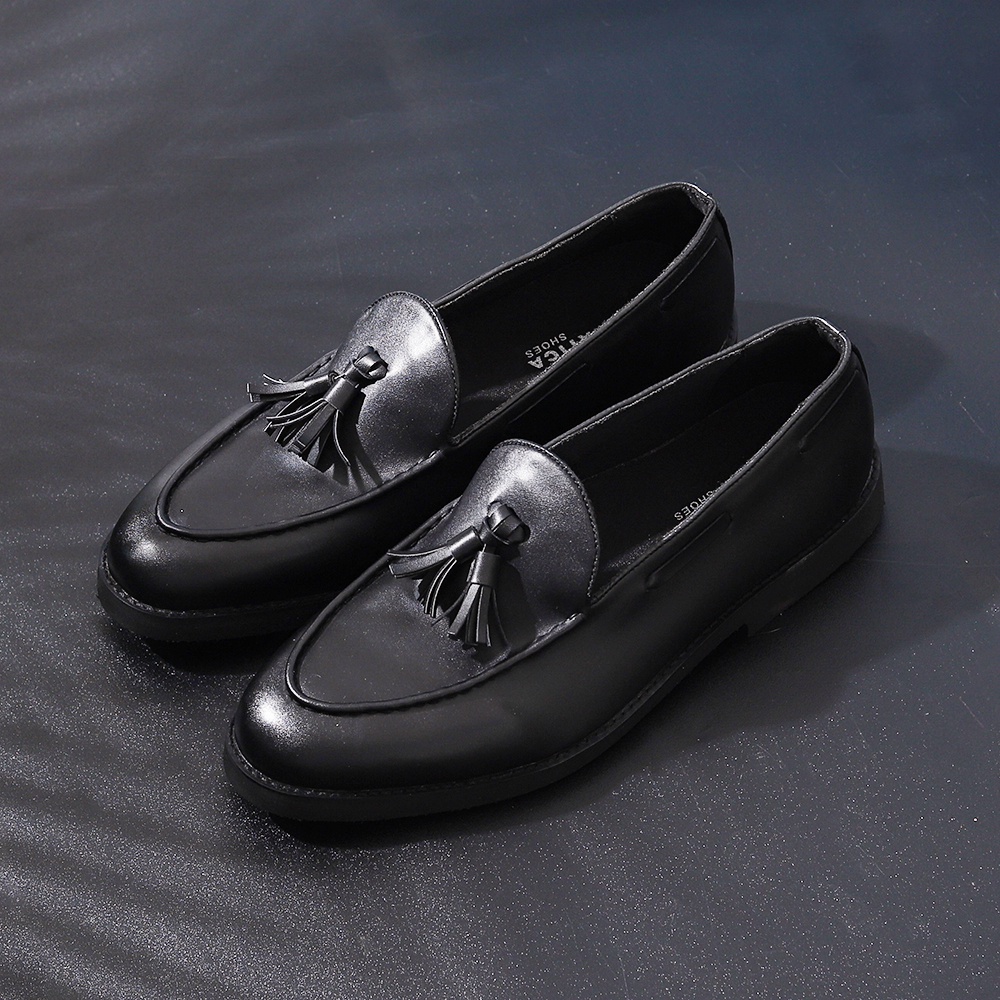 VICTORY BLACK |ManNeedMe x Lvnatica| Sepatu Loafers Pria Formal Kantor