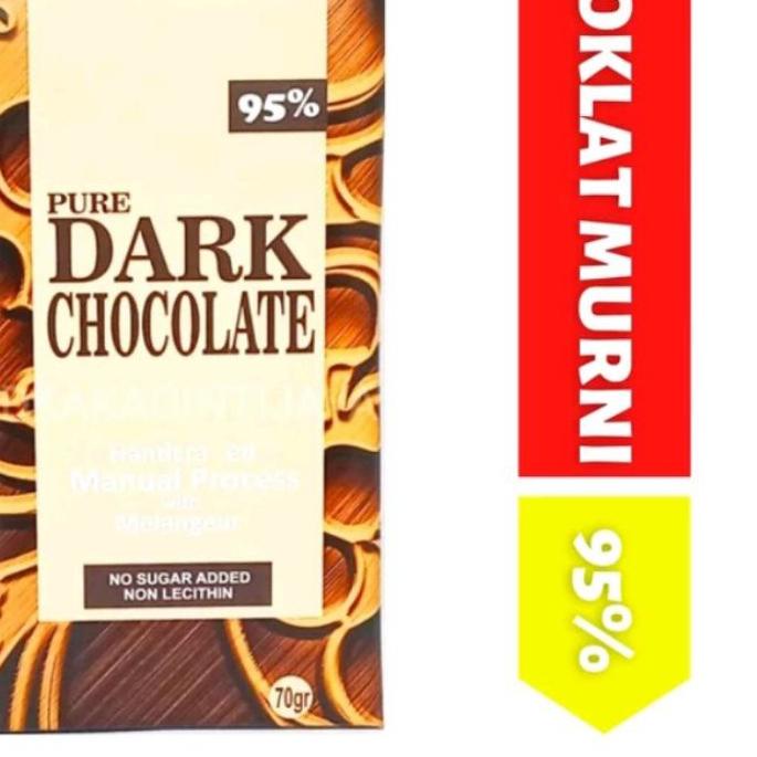 

Terbaik dark chocolate - pure no sugar added 70gr buruan