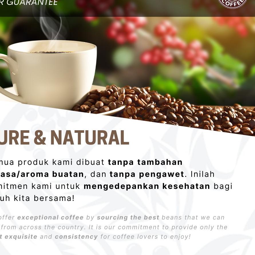 

limited STOCK!Java Preanger | Kopi Arabica Premium BUBUK / BIJI Murni Tiwus Malabar MURRELL COFFEE|SQ2