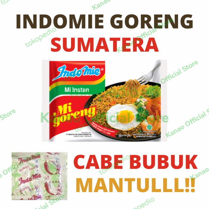 

SALE Indomie Goreng Sumatera / Sumatra / Mie Goreng Cabe Bubuk by Indofood