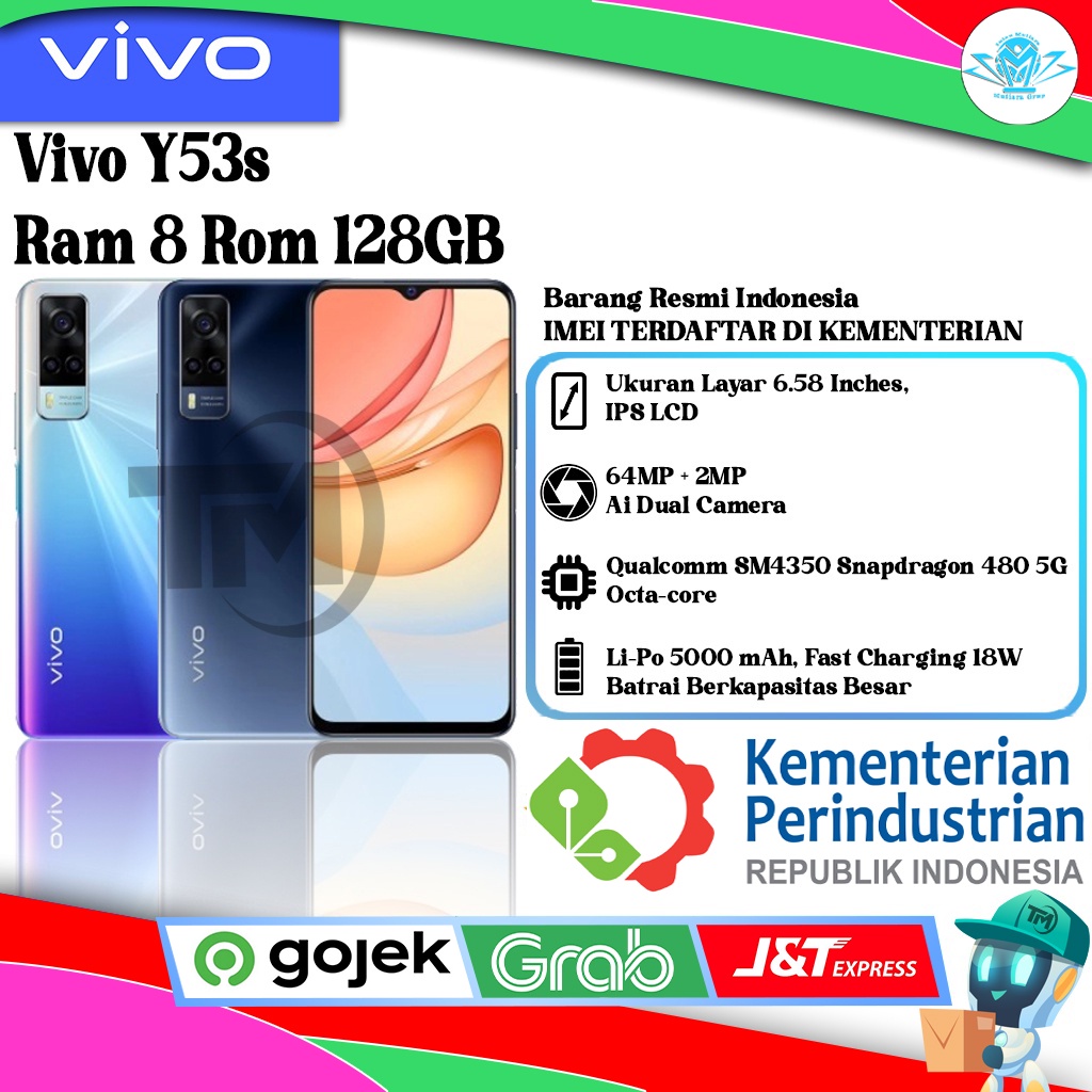 Vivo Y53S Ram 8 Rom 128GB NFC