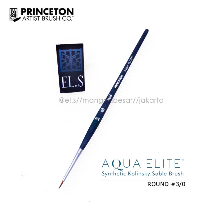 

Sale!!! Princeton Aqua Elite Brush Round 3/0 (Kuas Lukis) Bagus