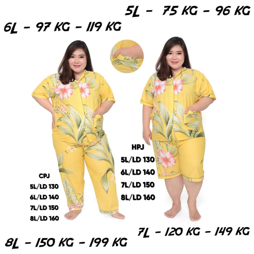 BIG SIZE PIYAMA JUMBO LD 150 160