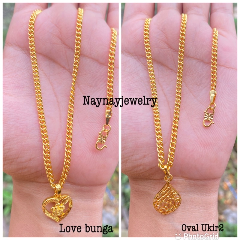 Kalung koin lempis 60 cm single / warna emas 24k