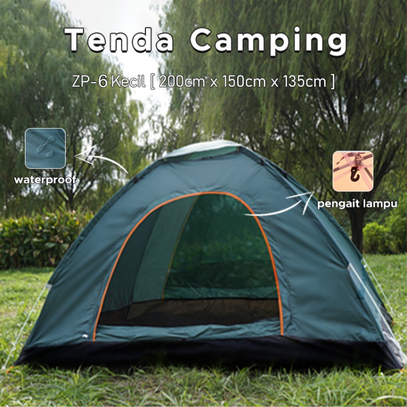 Tenda Camping Kapasitas 1 - 3 Orang Tenda Otomatis Outdoor &amp; Indoor Tenda Gunung Camping Piknik Anti Air