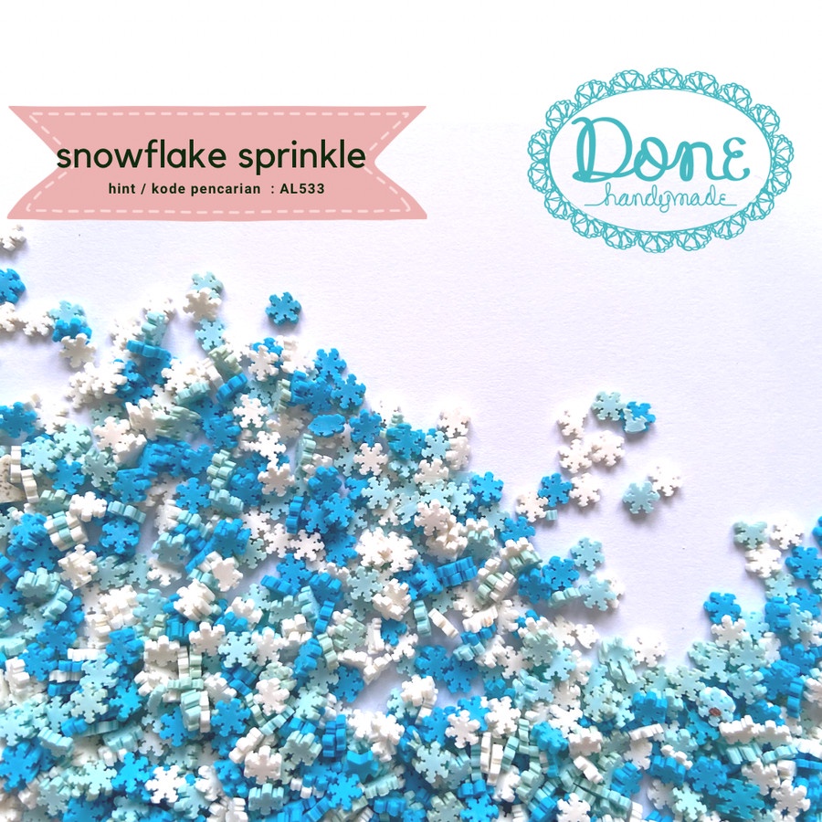 Done handymade sprinkle snowflake sprinkle deco part deco AL533