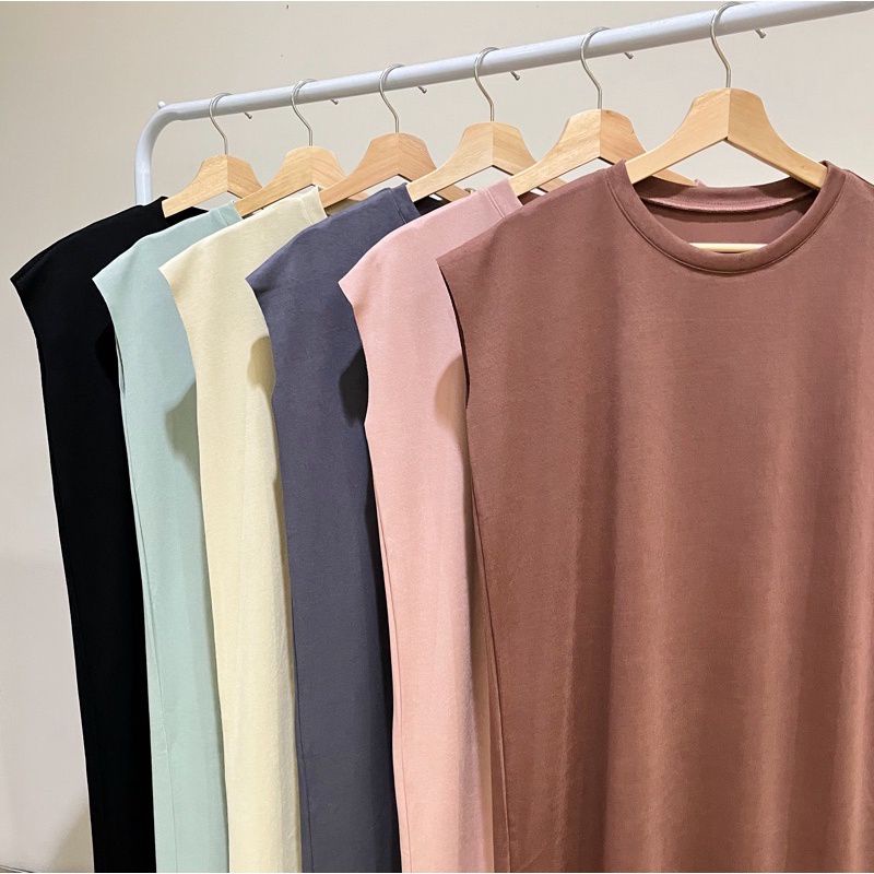 INNER SPAN KAOS WANITA LENGAN PENDEK / DRESS MAXI KAOS KNTTING