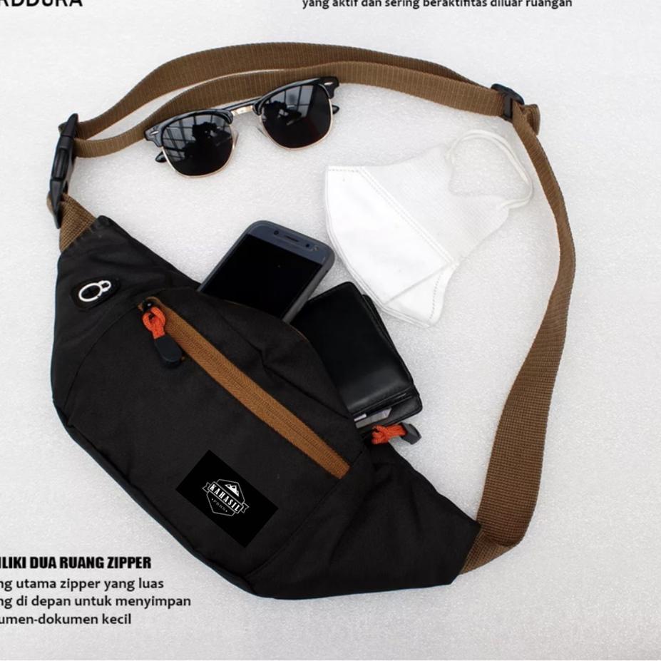 Koleksi Terbaru.. WB K02 - Tas Selempang Bahu Slempang Pinggang Waistbag Pria Wanita Cowok Cewek Ori