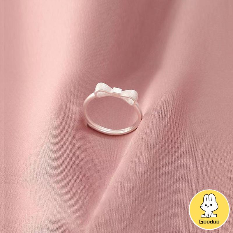 Busur Pembukaan Cincin Jari Telunjuk yang Dapat Disesuaikan Desain Niche Gaya Dingin Cincin Kelas Atas -Doo