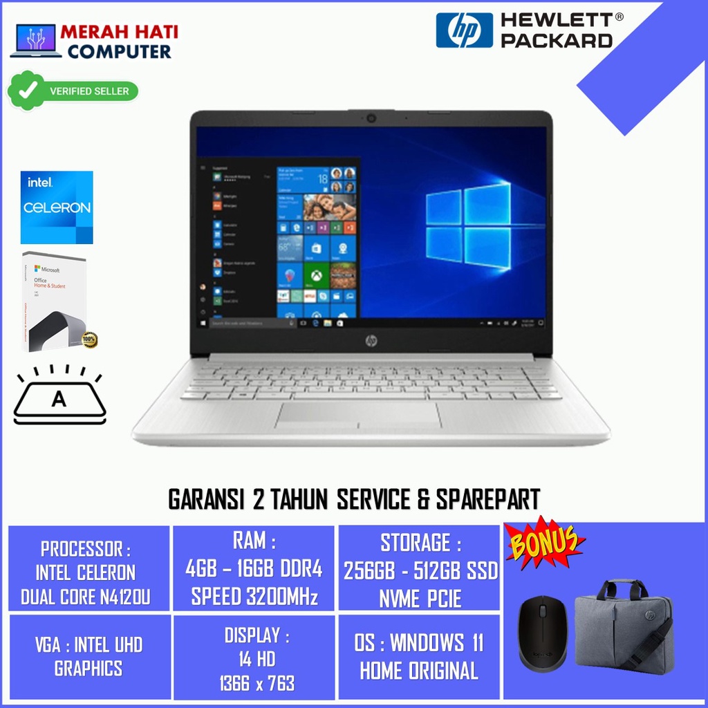 Jual Laptop Hp 14s Dq0508tu Intel N4120 Ram 4gb 256gb Ssd 14 Win11 Ohs Shopee Indonesia 3721